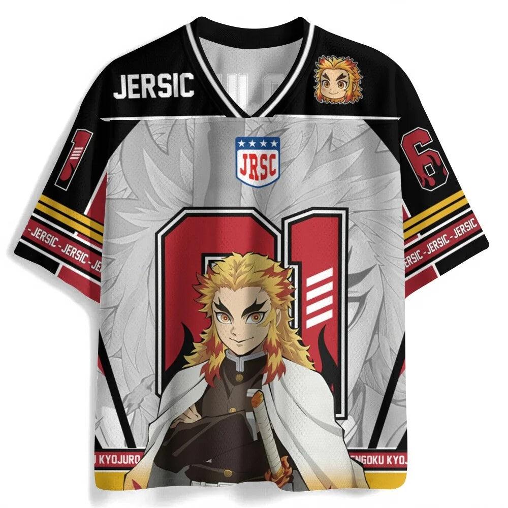 Demon Slayer Number Jersey | Oversized Unisex Anime Tee Graphic Tees - The Eezee Shop