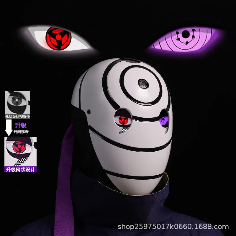 Obito Uchiha Light-Up Mask | Naruto Sharingan Cosplay Helmet Cosplay Masks & Helmets - The Eezee Shop