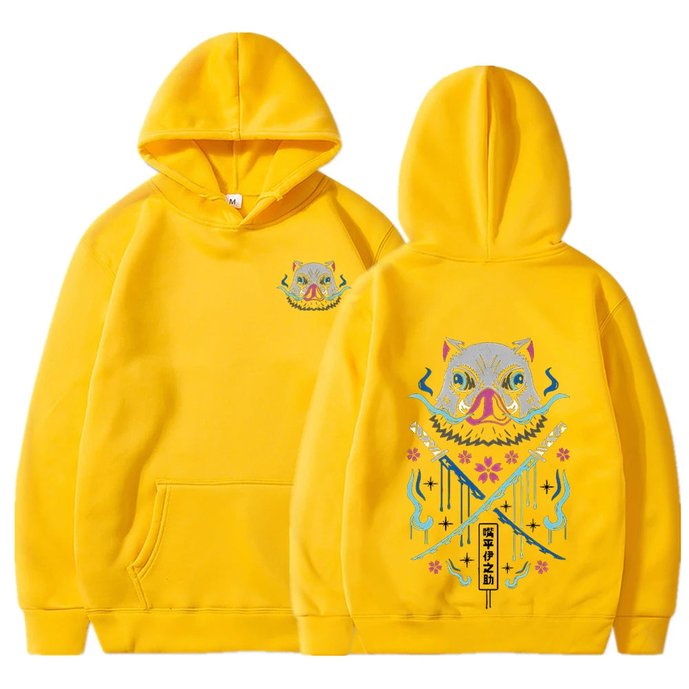 Inosuke Hoodie | Demon Slayer Kawaii Manga Pullover Hoodies & Sweatshirts - The Eezee Shop