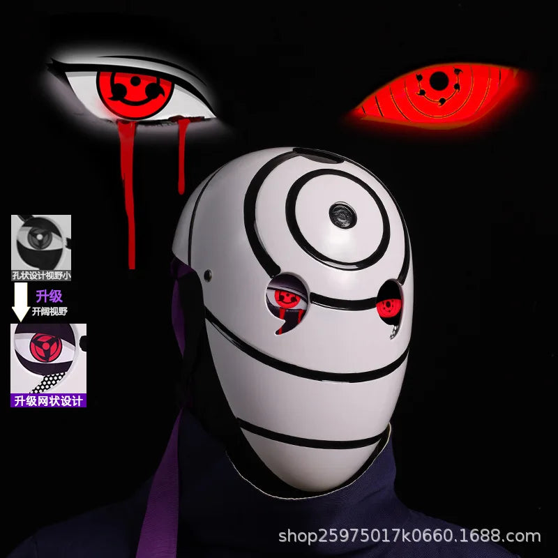 Obito Uchiha Light-Up Mask | Naruto Sharingan Cosplay Helmet Cosplay Masks & Helmets - The Eezee Shop