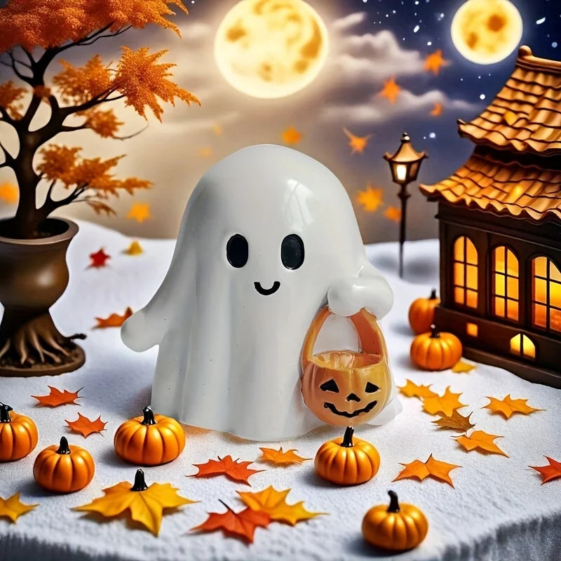 Cute Anime Pumpkin Statue | Halloween Resin Decoration Halloween Figurines - The Eezee Shop