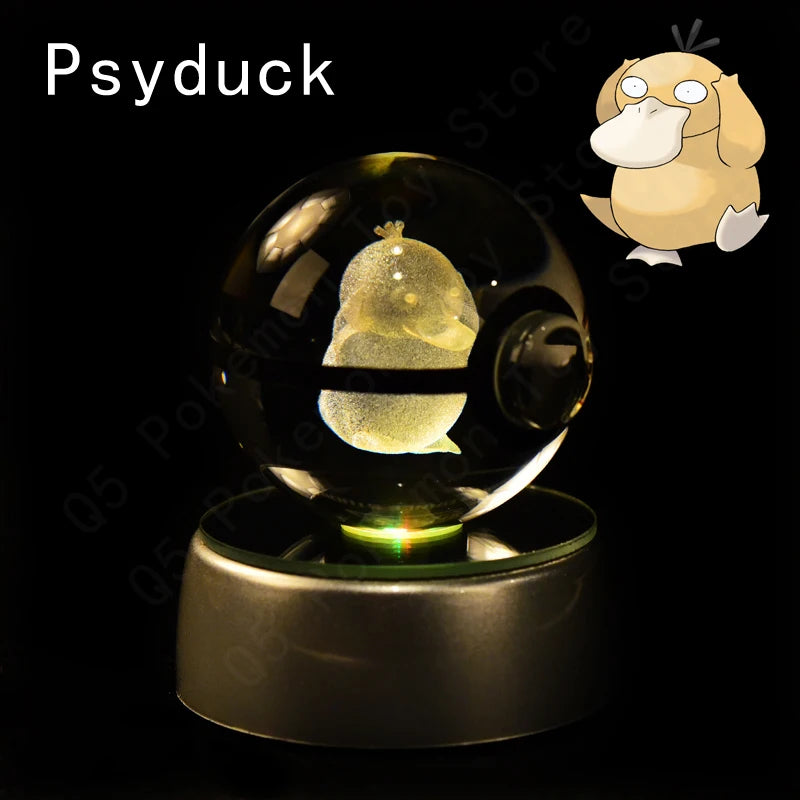 Pokemon 3D Crystal Ball Night Light | Mewtwo, Pikachu & Gengar Lamps & Night Lights - The Eezee Shop