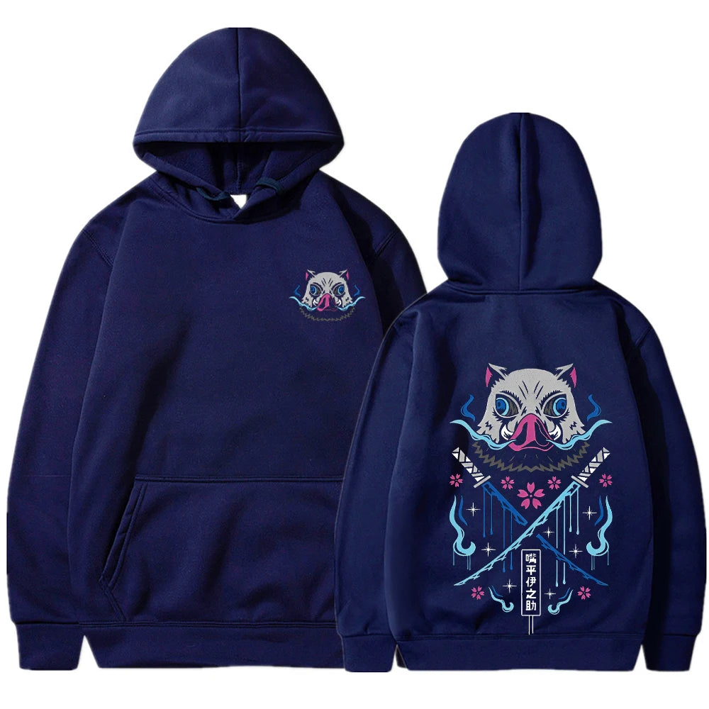 Inosuke Hoodie | Demon Slayer Kawaii Manga Pullover Hoodies & Sweatshirts - The Eezee Shop