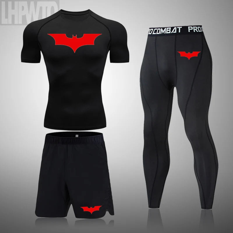 Men's Superhero Compression Set | Quick-Dry Gym Rashguard Suit Gym & Compression Wear - The Eezee Shop