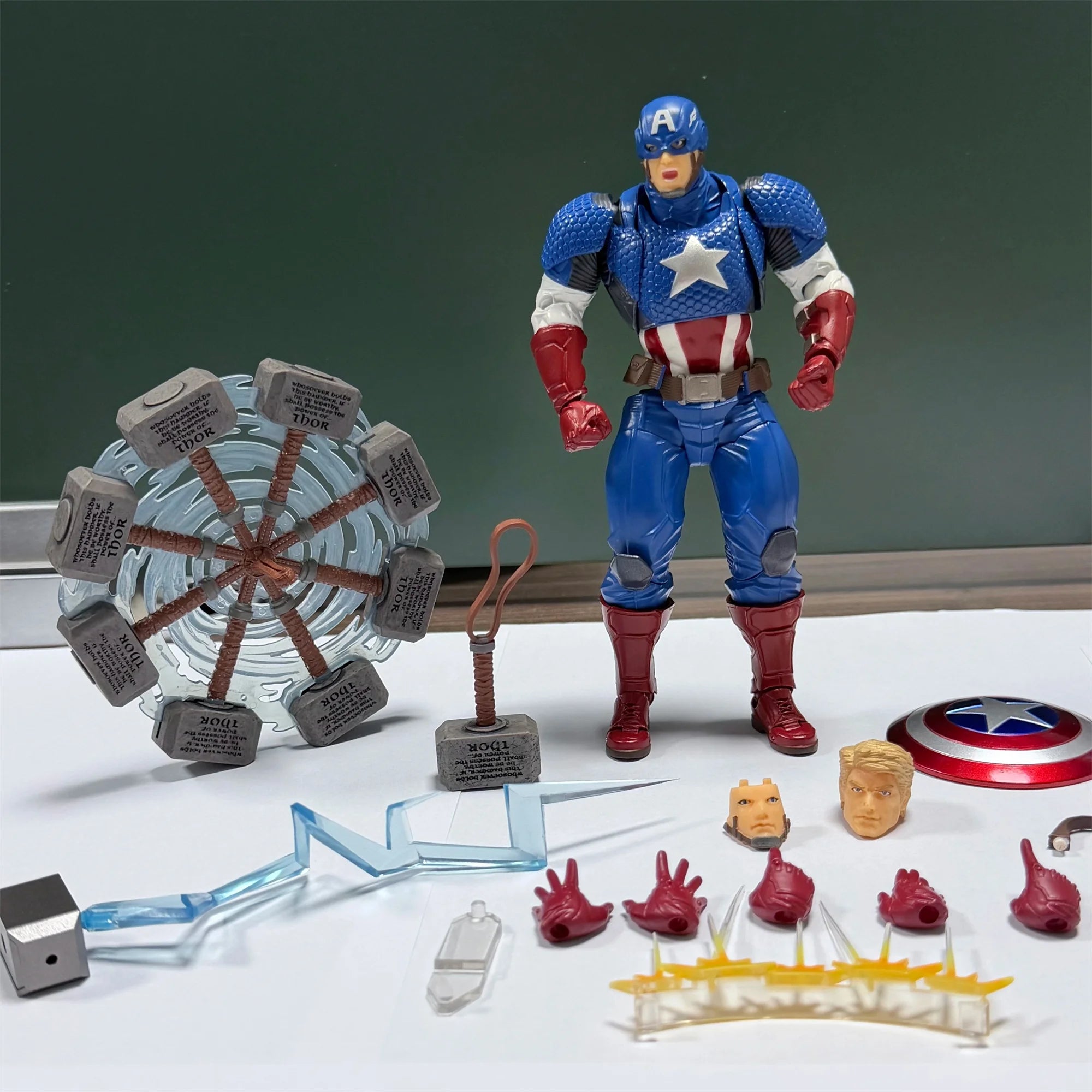 Captain America Poseable Figure | Steve Rogers Collectible Collectible Figures - The Eezee Shop