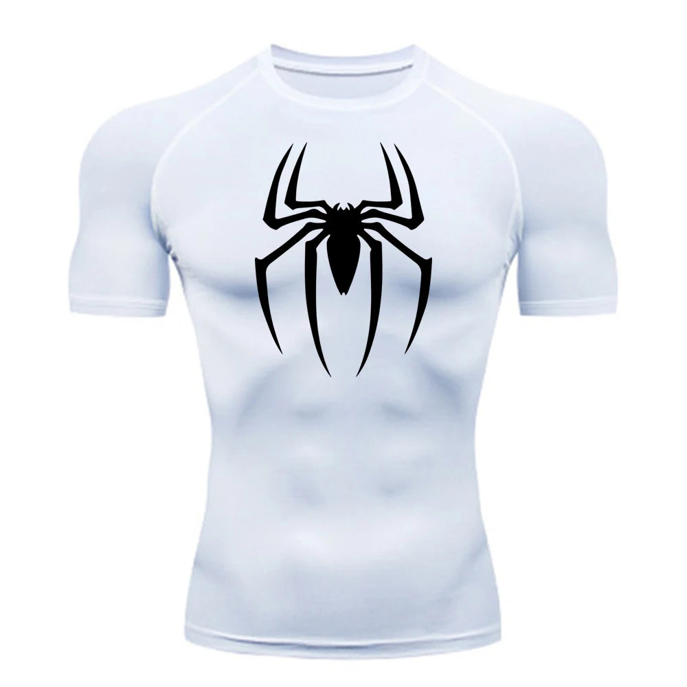 Spider Print Compression Shirt | Men's Quick-Dry Gym Jersey Gym & Compression Wear - The Eezee Shop