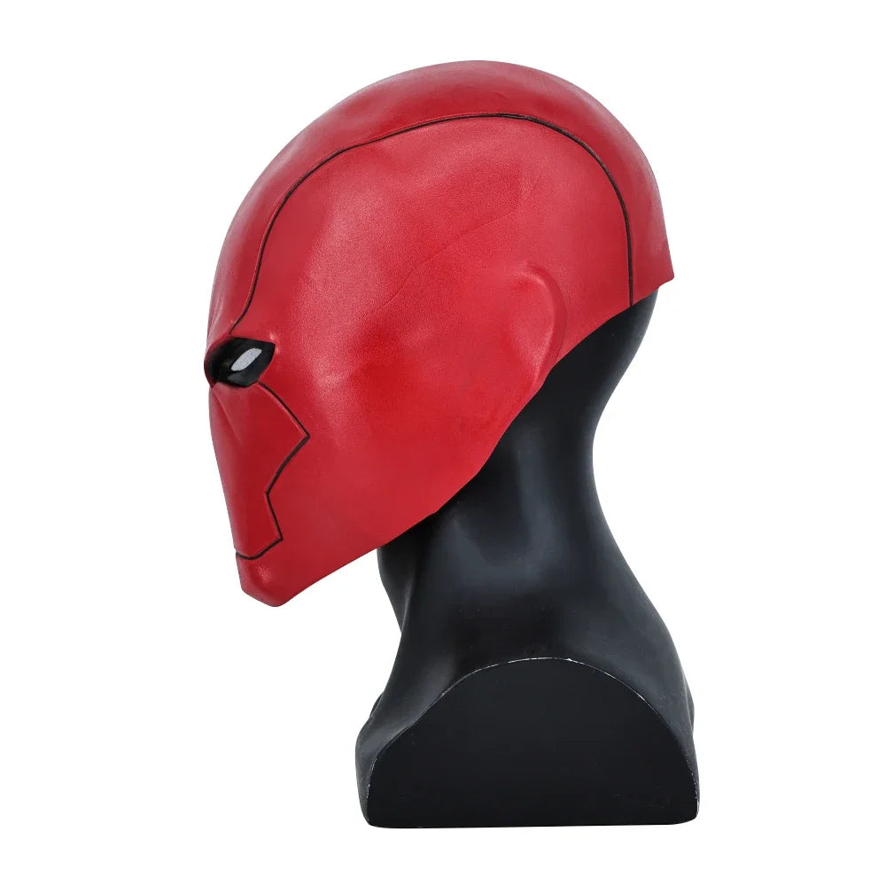 Red Hood Latex Helmet | Adult Superhero Halloween Mask Cosplay Masks & Helmets - The Eezee Shop