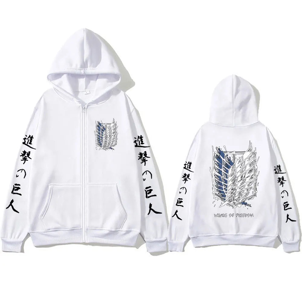 Wings of Freedom Zip-Up Hoodie | Attack on Titan Sweatshirt Hoodies & Sweatshirts - The Eezee Shop