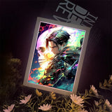 Attack on Titan LED Light Painting Frame Anime Wall Decor for Gaming Setup Anime Lamps - The Eezee Shop