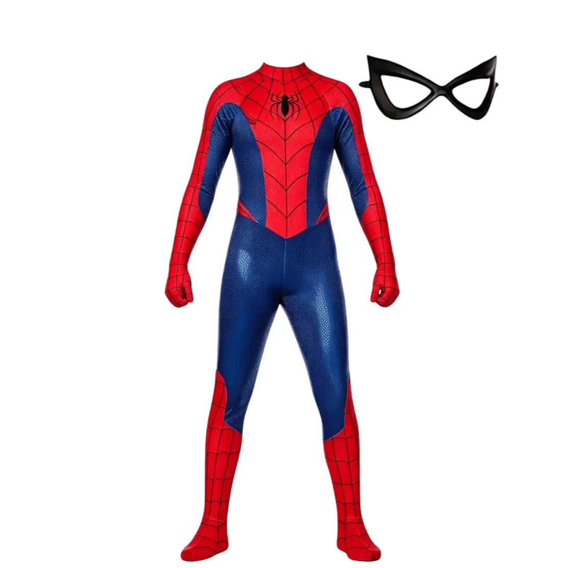 Spider-Man Cosplay Bodysuit | Red & Blue Zentai Suit with Mask Cosplay Costumes - The Eezee Shop