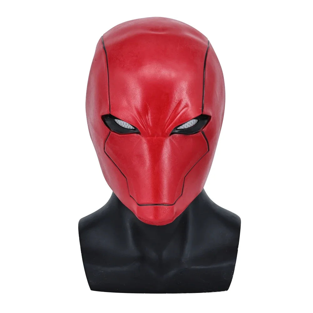 Red Hood Latex Helmet | Adult Superhero Halloween Mask Cosplay Masks & Helmets - The Eezee Shop
