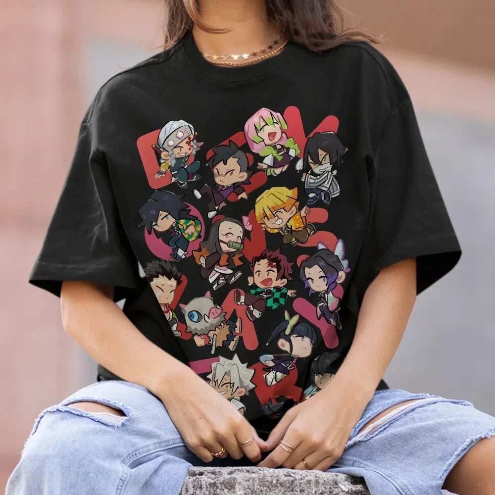Demon Slayer Half-Sleeve T-Shirt | Classic Characters Sports Tee Graphic Tees - The Eezee Shop