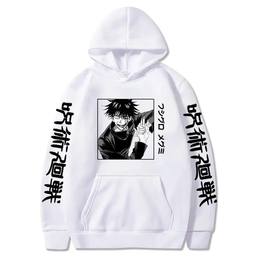Megumi Fushiguro Hoodie | Jujutsu Kaisen Harajuku Pullover Hoodies & Sweatshirts - The Eezee Shop