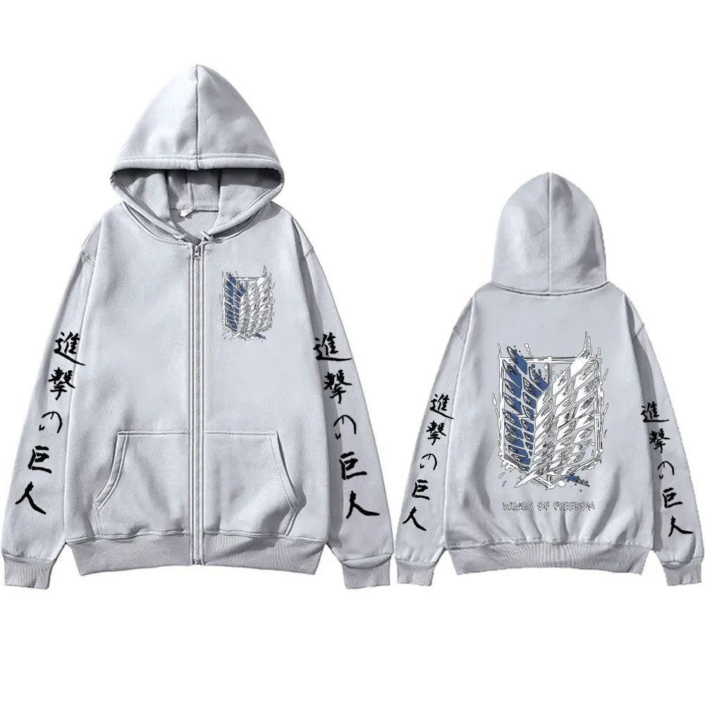 Wings of Freedom Zip-Up Hoodie | Attack on Titan Sweatshirt Hoodies & Sweatshirts - The Eezee Shop