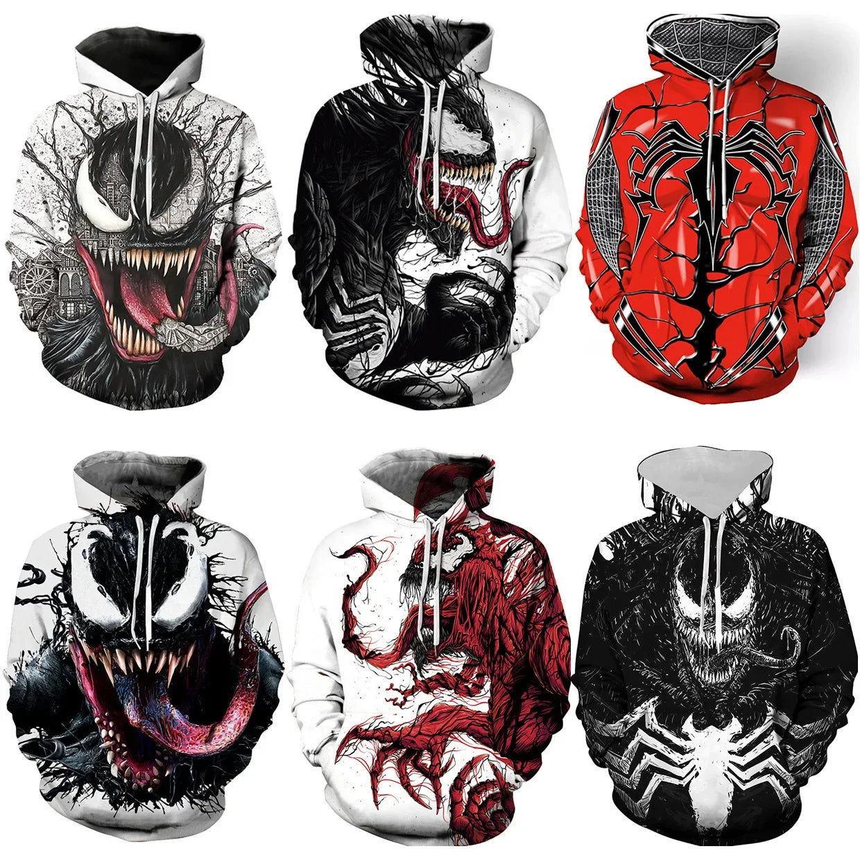 Venom 3D Print Hoodie | Men's Full Body Villain Sweatshirt Hoodies & Sweatshirts - The Eezee Shop