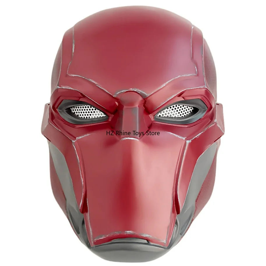 Red Hood Metallic Helmet | Deluxe Cosplay Prop with Eye Detail Cosplay Masks & Helmets - The Eezee Shop