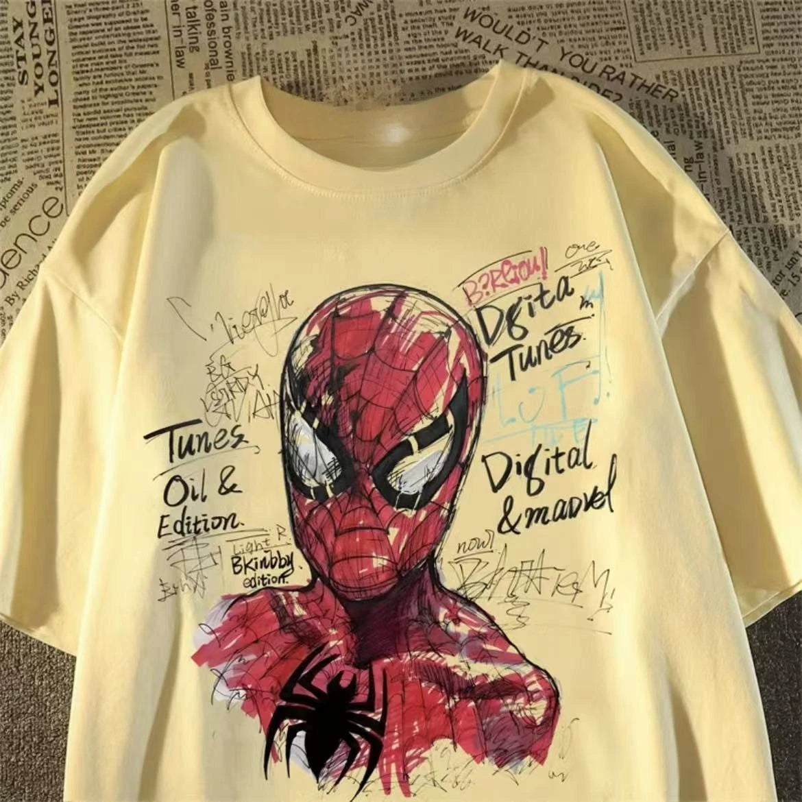 2026 New Fun Classic Character Printed Fashion Summer T-shirts Men Other - The Eezee Shop
