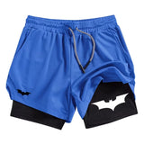 Bat Print 2-in-1 Gym Shorts | Men's Quick-Dry Shorts with Pocket Shorts - The Eezee Shop