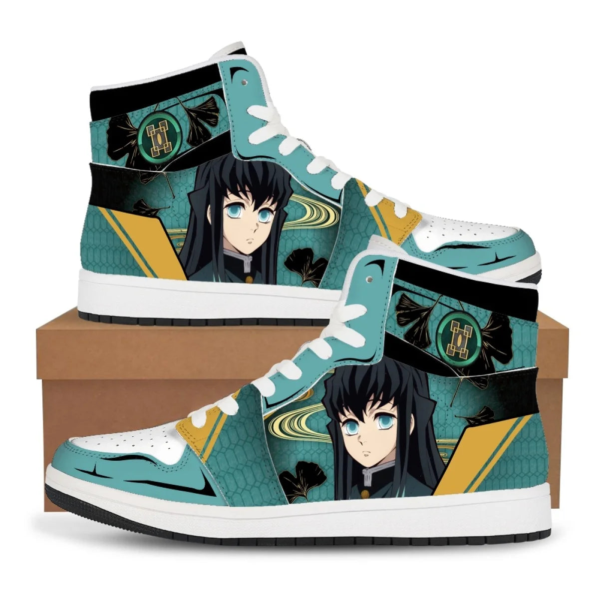 Demon Slayer High-Top Sneakers | Nezuko & Rengoku Print Shoes Sneakers - The Eezee Shop