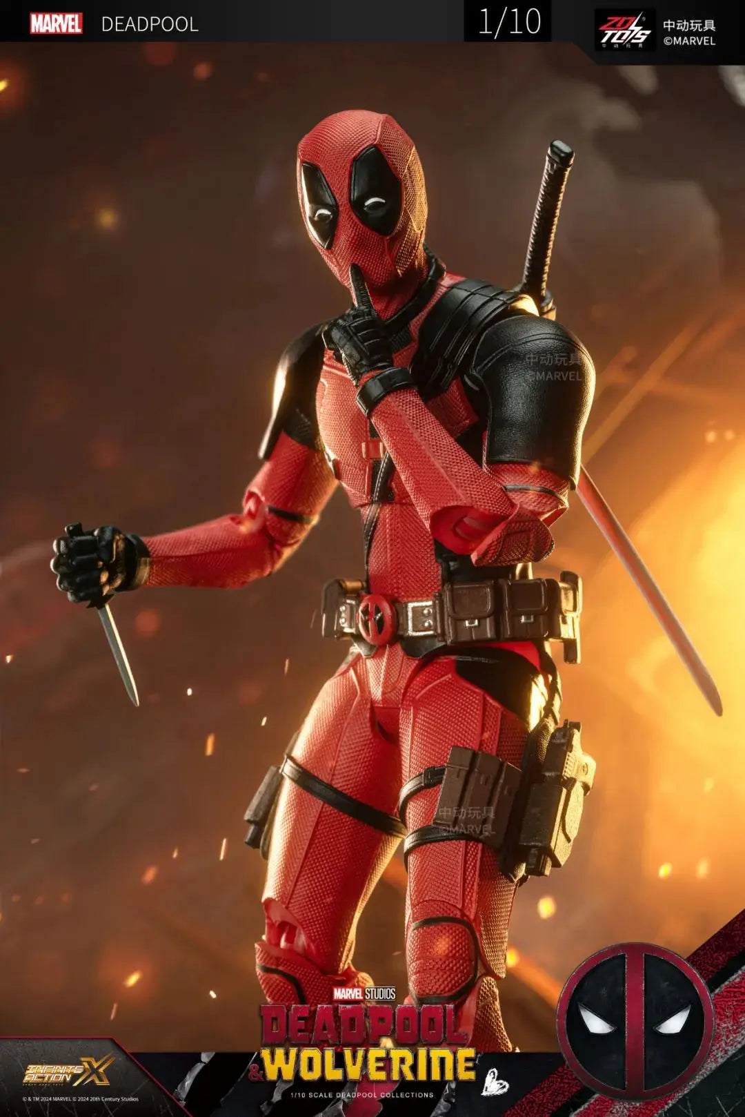 Deadpool & Wolverine 1:10 Action Figure | Boxed Collectible Collectible Figures - The Eezee Shop