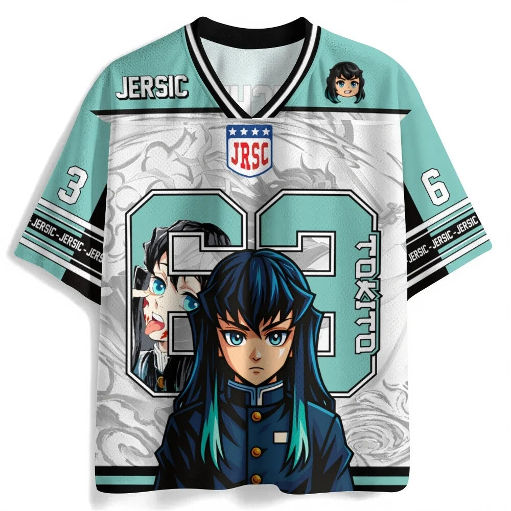Demon Slayer Number Jersey | Oversized Unisex Anime Tee Graphic Tees - The Eezee Shop