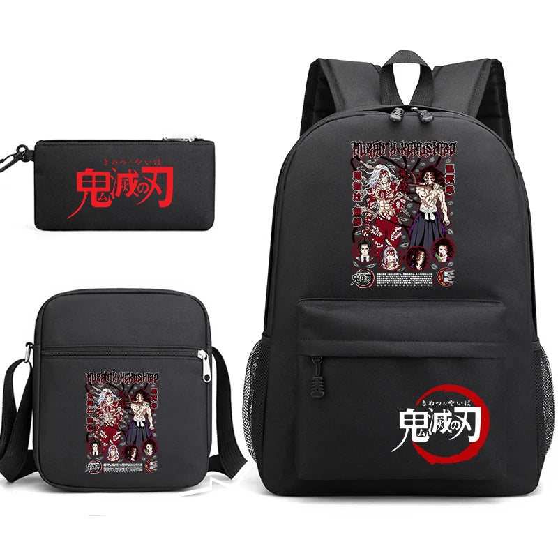 Demon Slayer Backpack 3-Piece Set | Shoulder Bag & Pencil Case Backpacks - The Eezee Shop