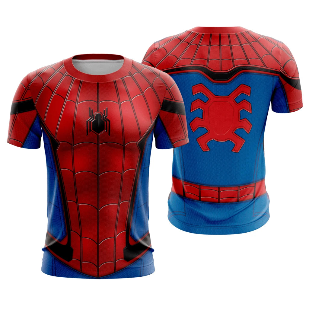 Spider Hero Family Matching Sports Top | Breathable Fitness Tee Gym & Compression Wear - The Eezee Shop
