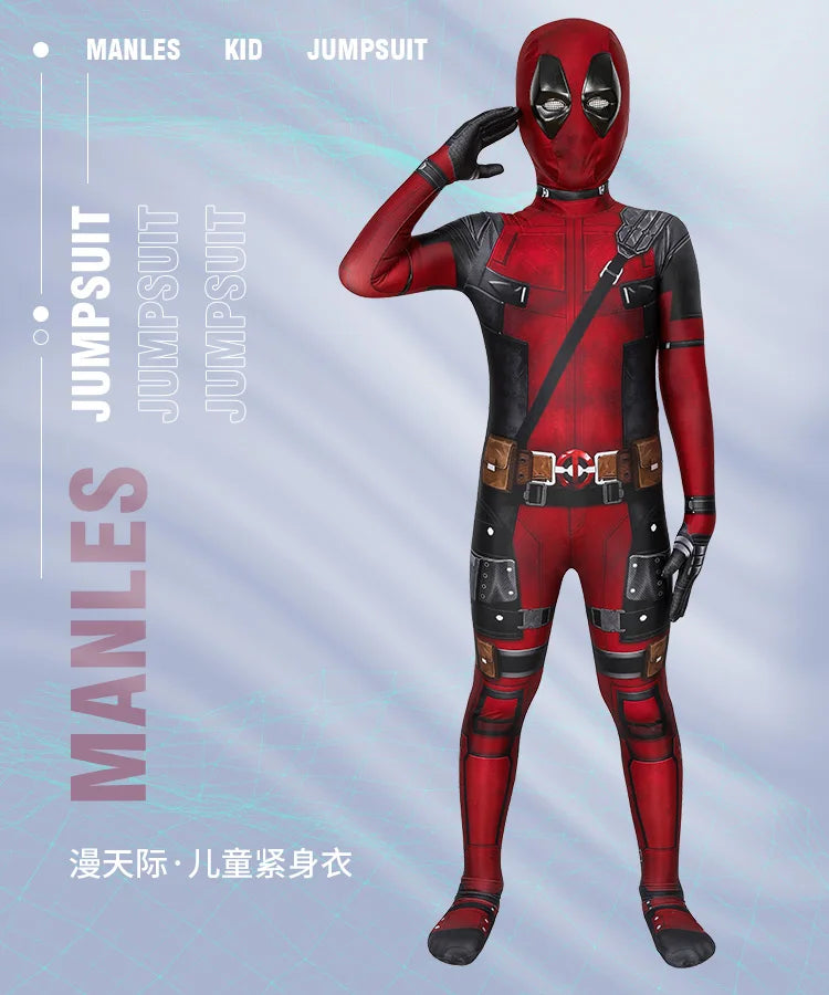 Boys Deadpool Bodysuit | Kids Superhero Compression Costume Cosplay Costumes - The Eezee Shop