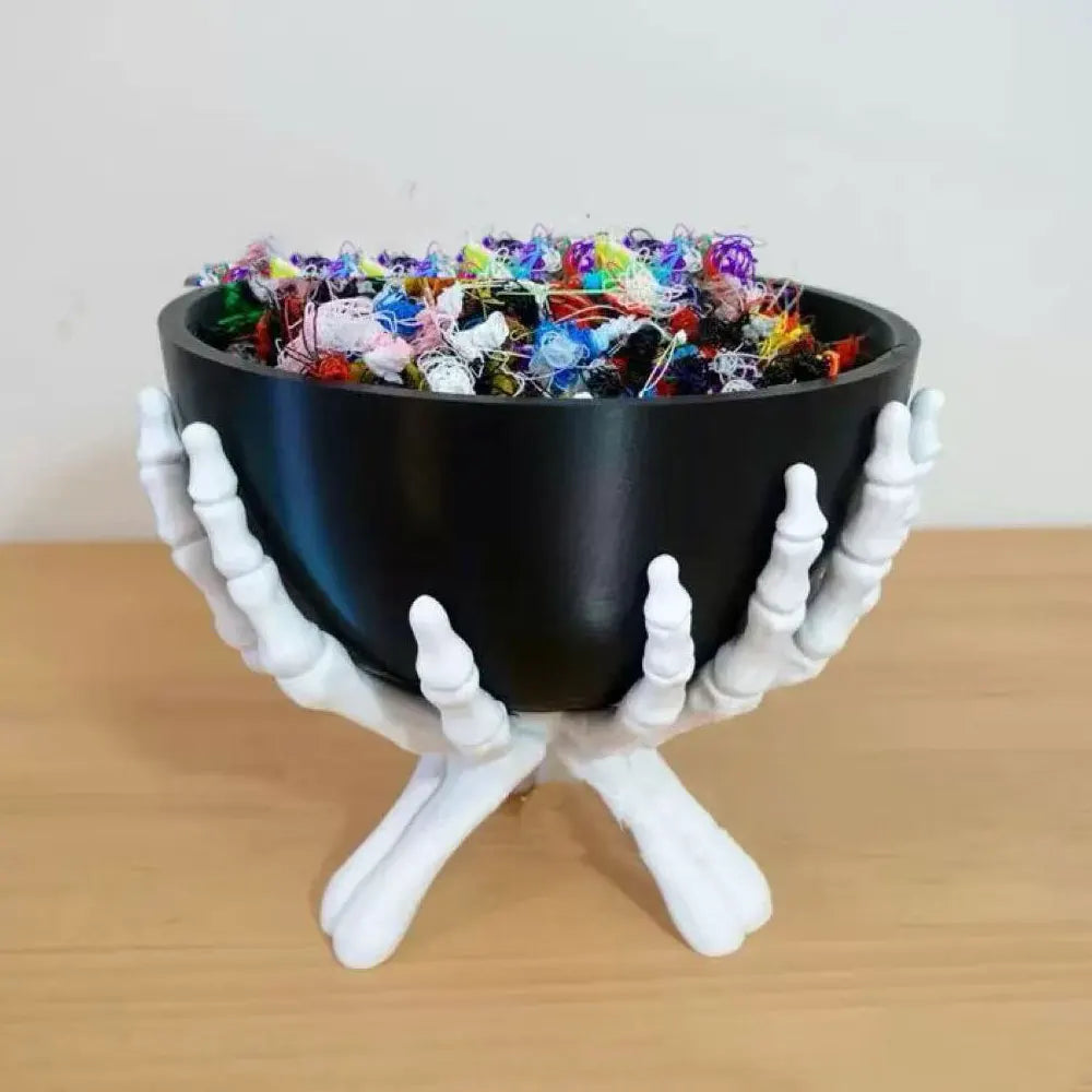 Skeleton Hands Candy Bowl | Gothic Halloween Treat Holder Party Supplies - The Eezee Shop