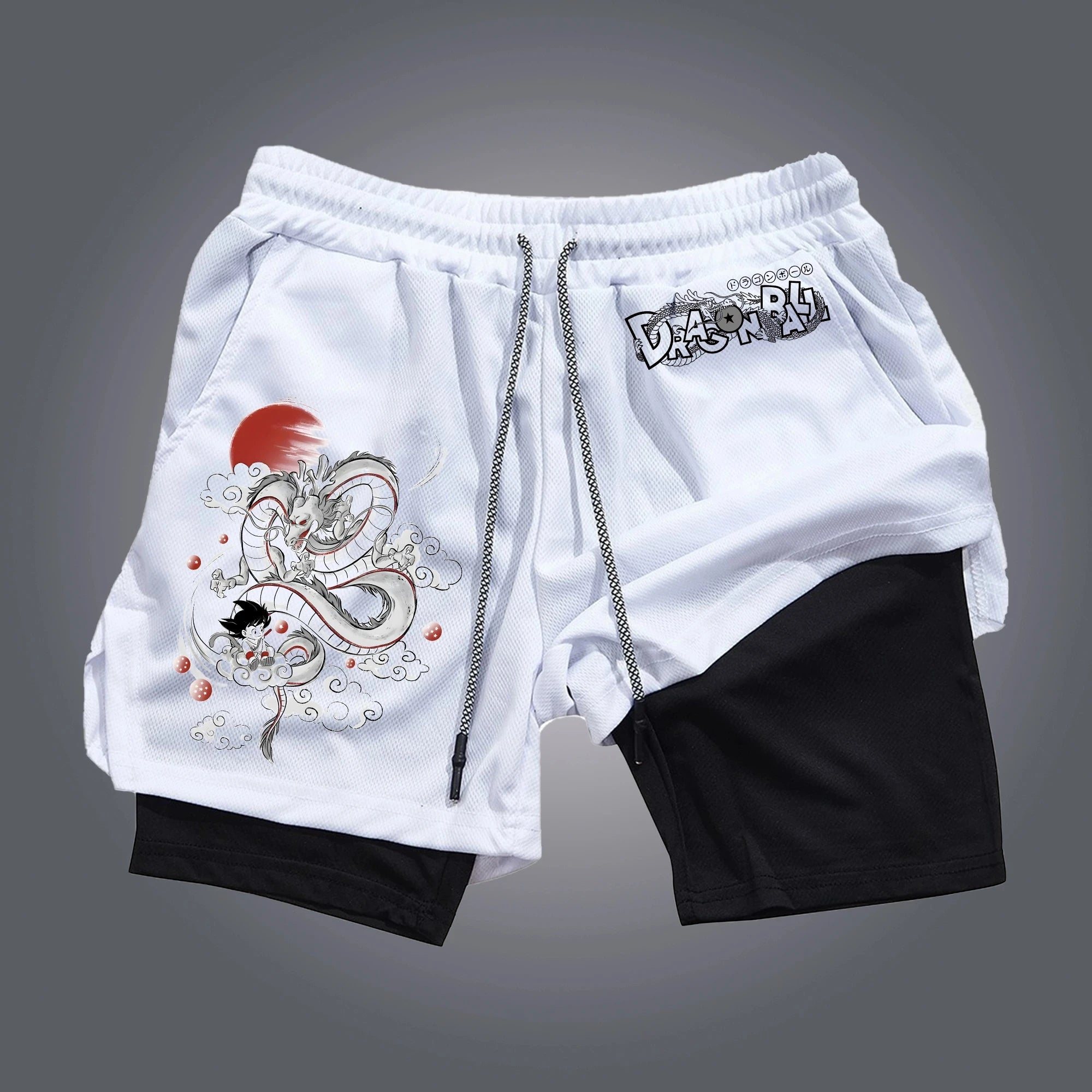 Goku & Vegeta Double-Layer Shorts | Quick-Dry Dragon Ball Shorts Shorts - The Eezee Shop