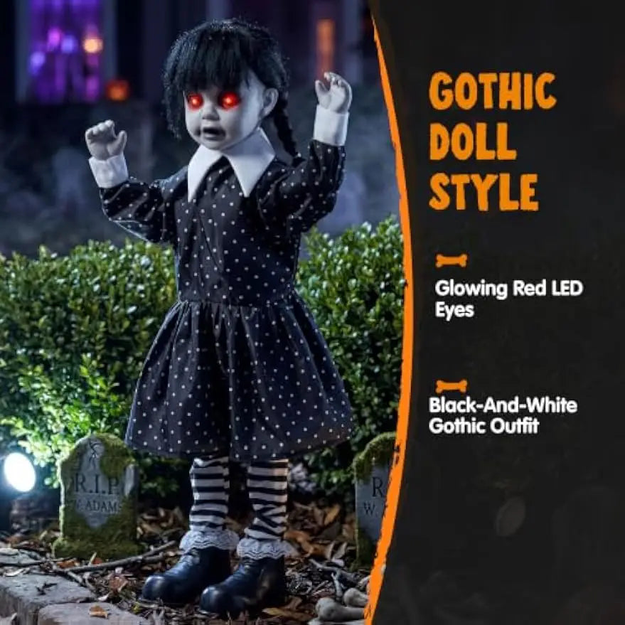 31.5" Animatronic Ghost Girl | Sound-Activated Halloween Prop Outdoor Halloween Decorations - The Eezee Shop