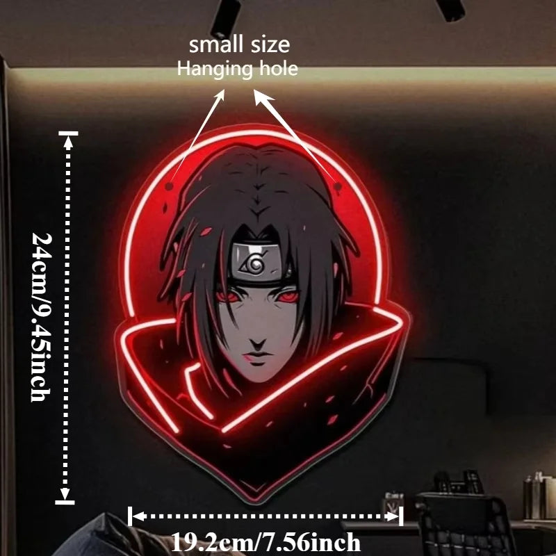 Naruto Itachi Uchiha Neon LED Light Sign USB Powered Dimmable Anime Wall Decor Anime Lamps - The Eezee Shop