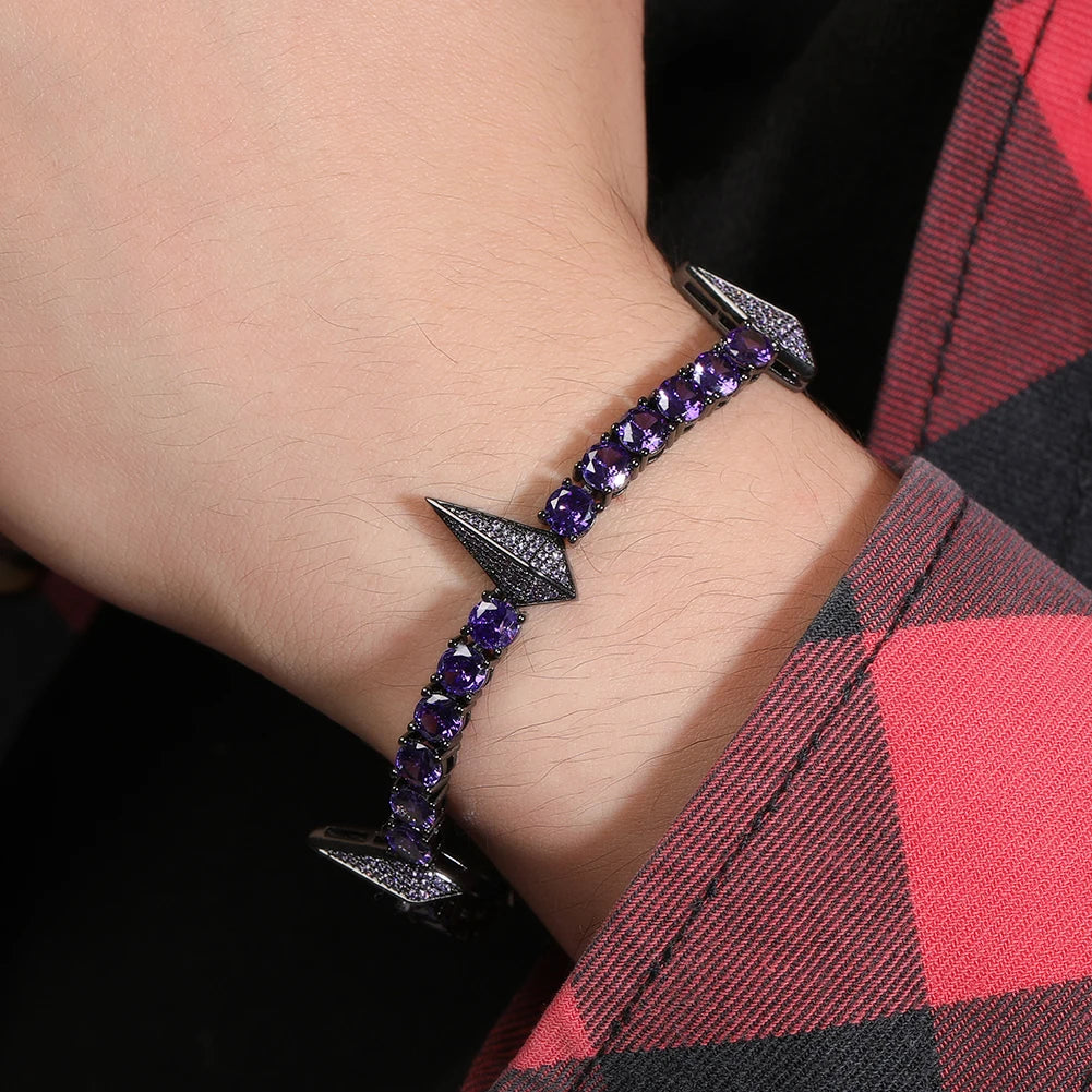 Black Panther Iced Out Tennis Bracelet | 5mm CZ Hip Hop Bracelet Jewelry - The Eezee Shop