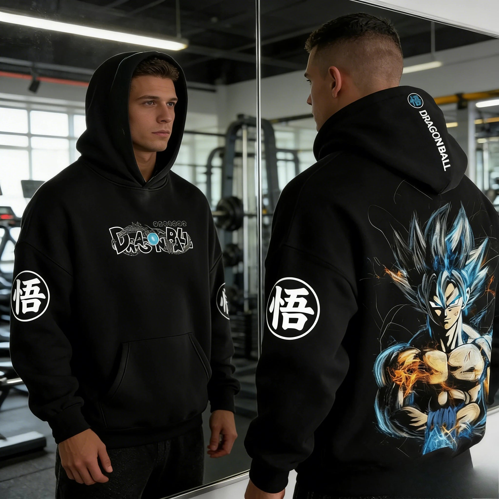 Super Saiyan Goku Retro Hoodie | Pure Cotton Dragon Ball Pullover Hoodies & Sweatshirts - The Eezee Shop