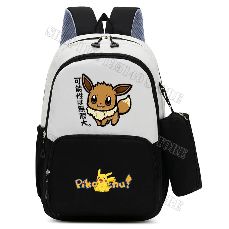 Anime Figure Print Backpack | Large Capacity Bag with Pencil Case Backpacks - The Eezee Shop