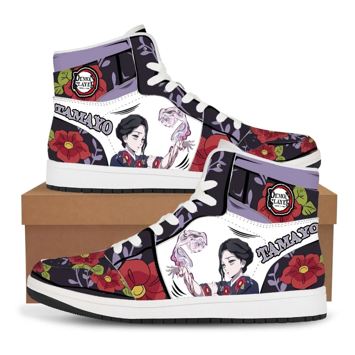 Demon Slayer High-Top Sneakers | Nezuko & Rengoku Print Shoes Sneakers - The Eezee Shop