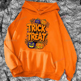 Trick or Treat Bat & Pumpkin Hoodie | Women's Halloween Pullover Hoodies & Sweatshirts - The Eezee Shop
