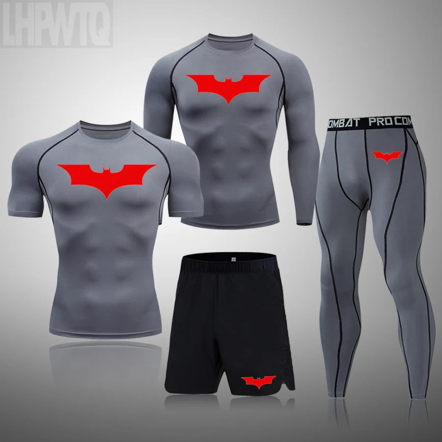 Men's Superhero Compression Set | Quick-Dry Gym Rashguard Suit Gym & Compression Wear - The Eezee Shop