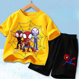 Spider Hero Kids Summer Set | Short Sleeve Top & Shorts Outfit Sets - The Eezee Shop