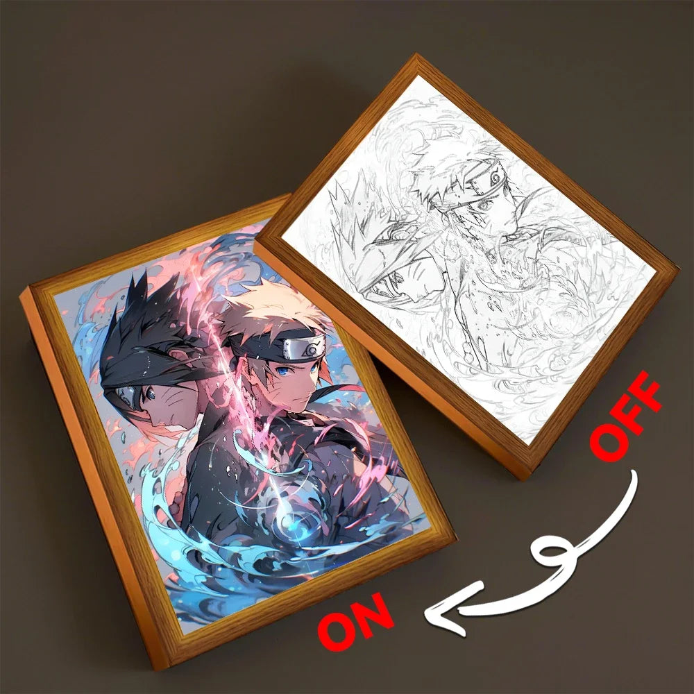 Naruto Light Painting LED Frame | Anime Night Light Wall Decor Lamps & Night Lights - The Eezee Shop