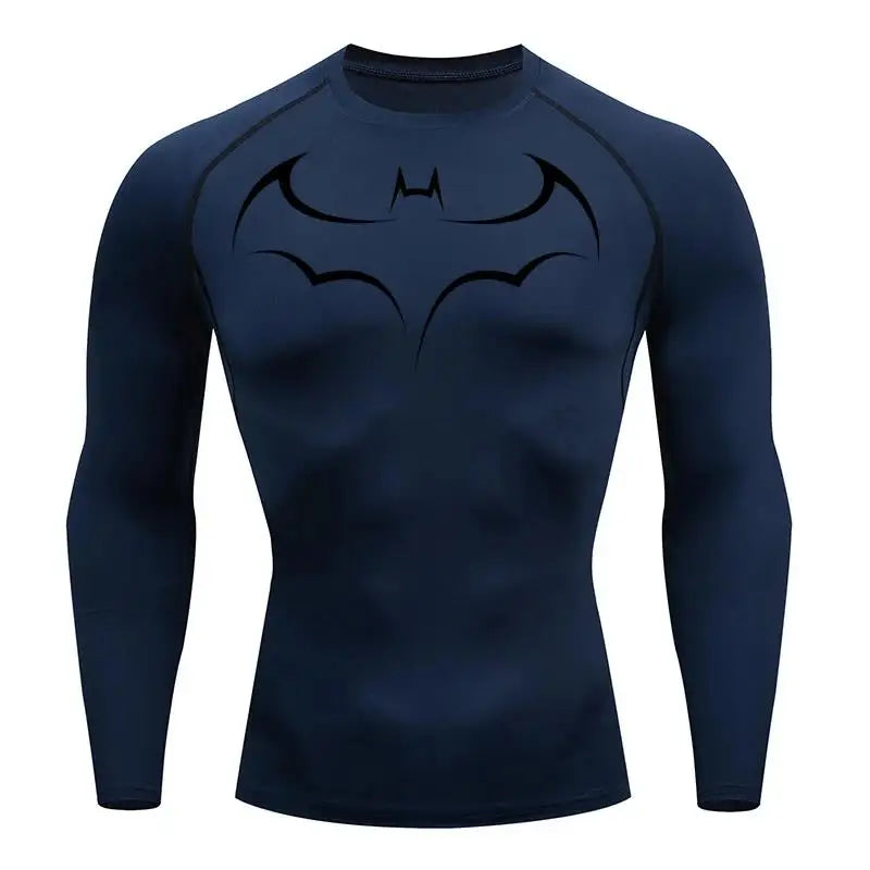 Bat Print Compression T-Shirt | Men's Running & Gym Tee Gym & Compression Wear - The Eezee Shop