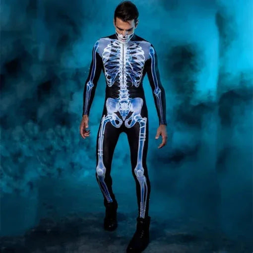 3D Skeleton Zentai Bodysuit | Couples Halloween Jumpsuit Halloween Costumes - The Eezee Shop