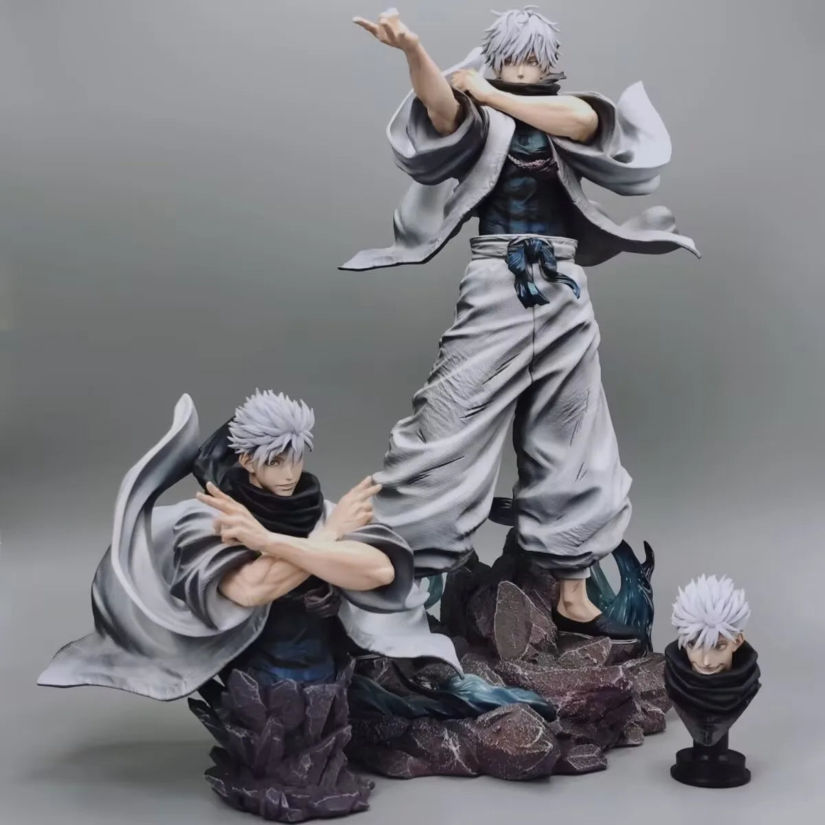 Satoru Gojo Three-Head Statue | Jujutsu Kaisen PVC Figure Collectible Figures - The Eezee Shop
