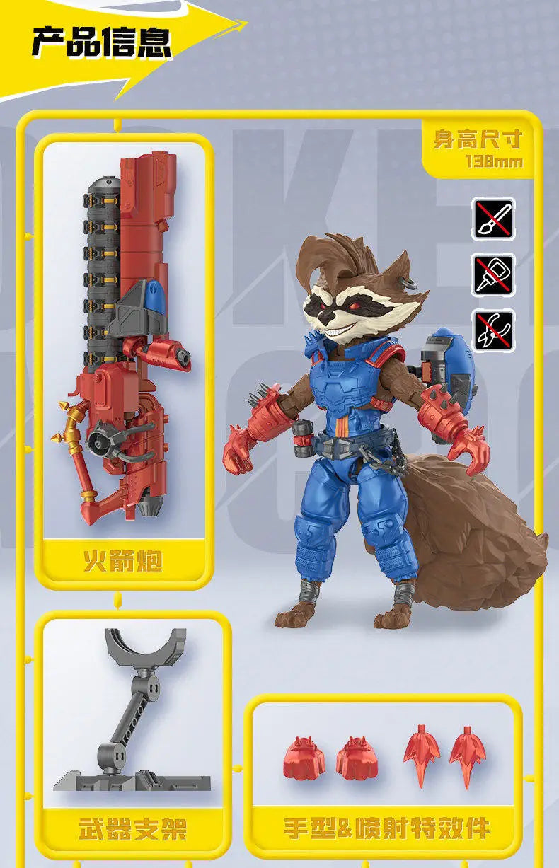 Marvel Rivals Rocket Raccoon & Moon Knight Building Blocks Building Block Sets - The Eezee Shop