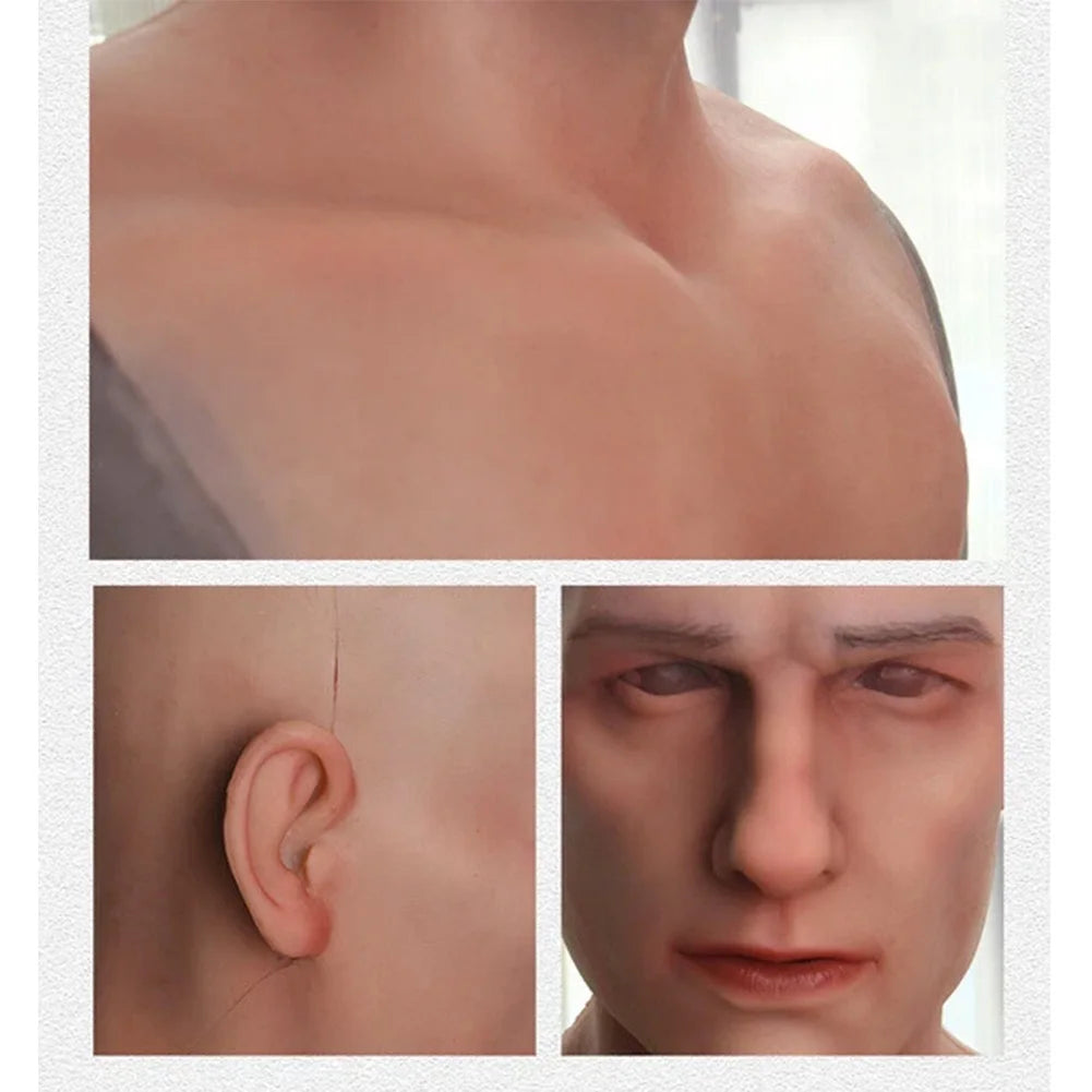 Realistic Silicone Young Man Mask | Full Head Disguise Mask Halloween Masks - The Eezee Shop