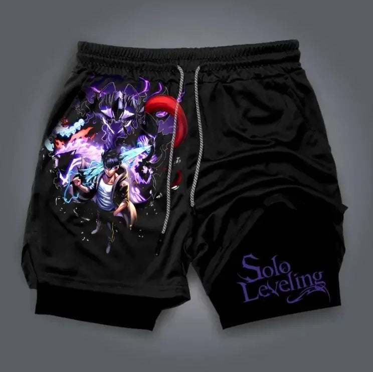 Anime Graphic Gym Shorts | Unisex Quick-Dry Streetwear Shorts Shorts - The Eezee Shop