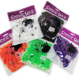 Glow Stretch Spider Web with Spiders | Halloween Cobweb Decor Halloween Decorations - The Eezee Shop