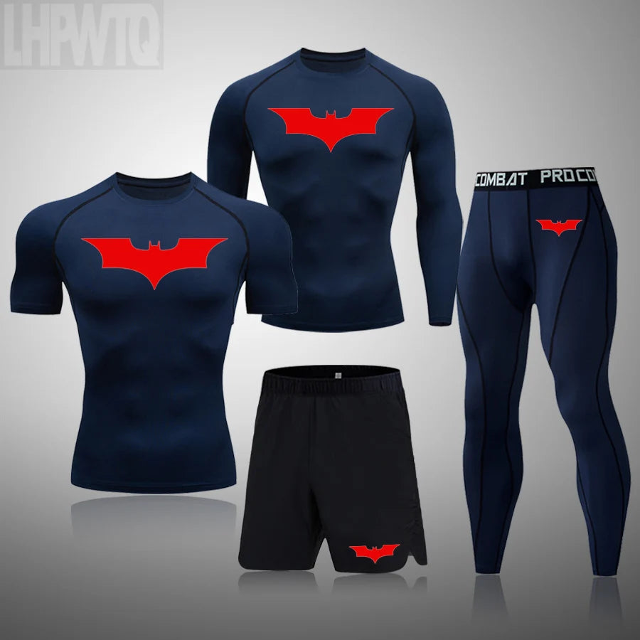 Men's Superhero Compression Set | Quick-Dry Gym Rashguard Suit Gym & Compression Wear - The Eezee Shop