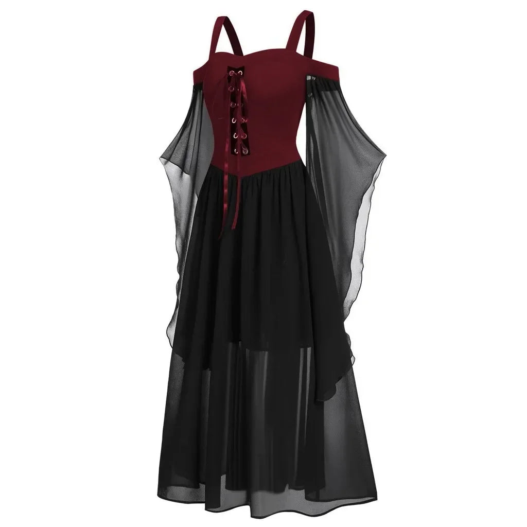 Women's Medieval Witch Dress | Butterfly Sleeve Halloween Costume Halloween Costumes - The Eezee Shop