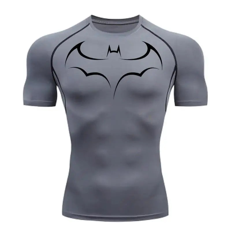 Bat Print Compression T-Shirt | Men's Running & Gym Tee Gym & Compression Wear - The Eezee Shop
